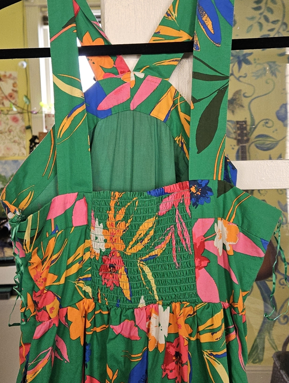 J Crew Green Tropical Floral Halter Maxi Dress - Picture 2 of 4